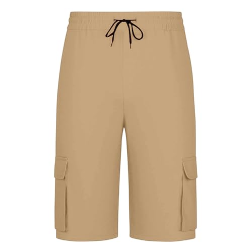 Pantalones de chándal de estilo cargo monocolor con corte holgado y cómodo 3