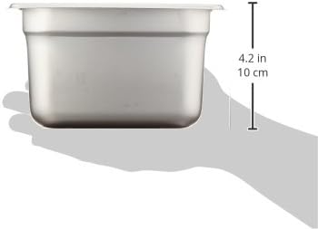 Winco Anti-Jamming Steam Pan, 1/9 by 4-Inch, Standard Weight, Medium, Stainless Steel - Image 2