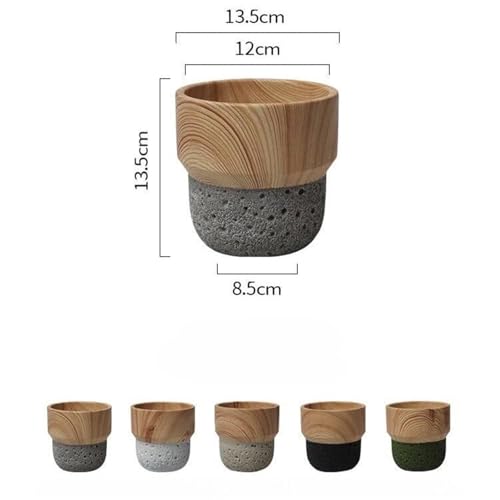 Petit pot de fleur décoratif original en ciment pour succulentes - 7