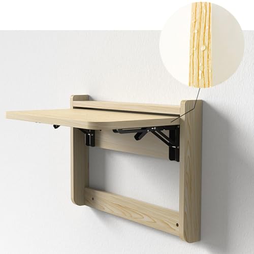 Table pliante murale 53,5x37cm avec supports d'étagère pliables robustes