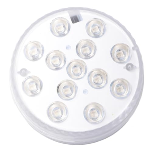 SUPVOX Lampe LED Submersible Blanche Télécommande, Étanche Ip68 en Plastique, 13 Lumières pour Éclairage Subaquatique de Piscine et Scènes
