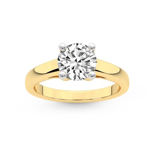 FRIENDLY DIAMONDS Lab Grown IGI Certified Diamond Engagement Ring | 1-5 Carat | 14K Or 18K in White, Yellow Or Rose Gold | Allen Flat Band Solitaire Diamond Engagement Ring | FG-VS1-VS2 Quality2