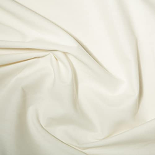Popeline de polycoton ivoire drapé élégant pour décoration