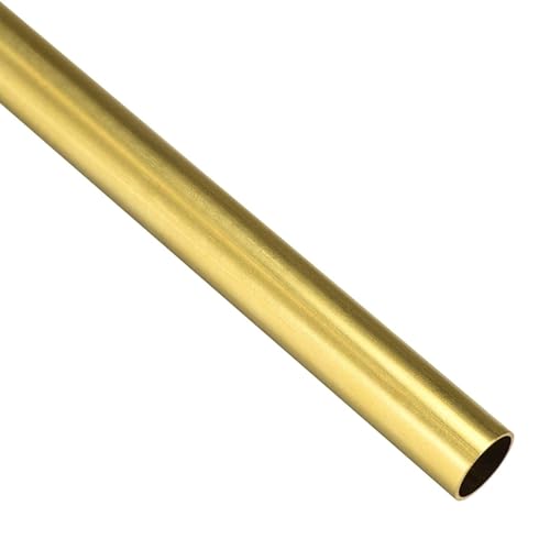 DFDPAXL H62 Brass Tube OD 9Mm, Metal Copper Hollow Tube Length 500Mm Wall Thickness 0.2-2Mm Suitable for Industry, Gardening Products,9×0.5×500mm