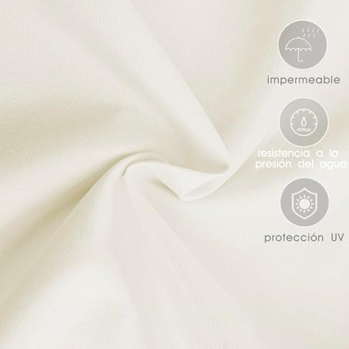 Miniatura 3 de Love Story Toldo Vela De Sombra Impermeable Rectangular 4x6m Protección Rayos Uv, Pes Toldos Para Patio,Exterior Terrazas, Jardín, Balcon Crema