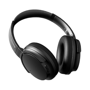 Basike Fone de Ouvido Bluetooth com ANC, 80h de Bateria, Alto-Falante de 40mm, Som HiFi, Design Dobrável, Bluetooth 5.4 para Multiuso, NB-1092 (Preto)