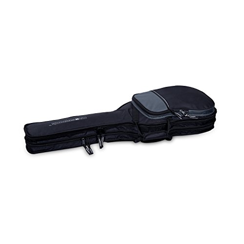 Image of Crossrock CRSG106DEBG Double 2x Electric Guitar Gig Bag -With Padded Adjustable backpack Straps, Black /Grey