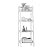 UTEX 4-Tier Ladder Shelf, Bathroom Shelf Freestanding, 4-Shelf Spacesaver Open Wood Shelving Unit, Ladder Shelf (White)