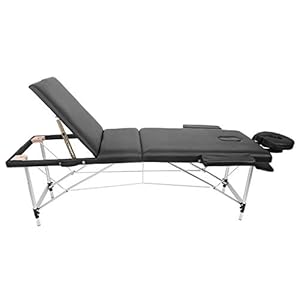 Massageliege, klappbar, 3 Abschnitte, professionelle Massageliege mit Rahmen aus Eisen, höhenverstellbar, Massagetisch für die Massage Spa Tattoo Gesichtspflege