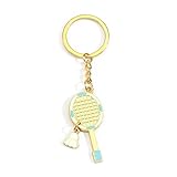 Porte-clés Raquette de Badminton, Cadeau Personnalisé pour Sportive, Souvenir de Club Sportif, Porte-Clef pour Femme, Cadeau Maman, Idée Cadeau Fin d'Année Maîtresse d'École