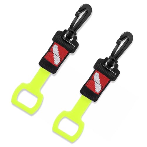 QIEIEI 2Pcs Octopuses Mouthpieces Retainer with Spring Clip Scubas Diving Regulator Octopuses Holder 2nd Stage Regulator Keeper