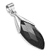 Produktbild Unique Gems Damen Kettenanhänger echter schwarzer Onyx Tropfen 8.6 Karat 925 Sterling Silber Silberanhänger Art Nouveau Juweliers- Qualität