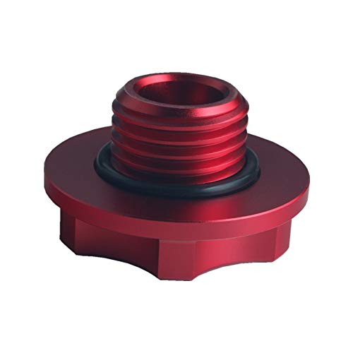 Dewhel Billet Aluminum Oil Fill Cap For 1999-2010 Ford Powerstroke Diesel 6.0L 7.3L 6.4L (Red) #TOP2