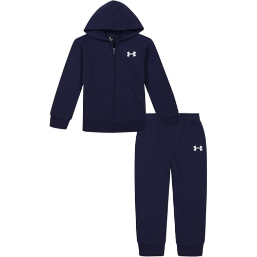 Under Armour Boys Branded Logo Fz Set Infant Navy/White 3-4 Years