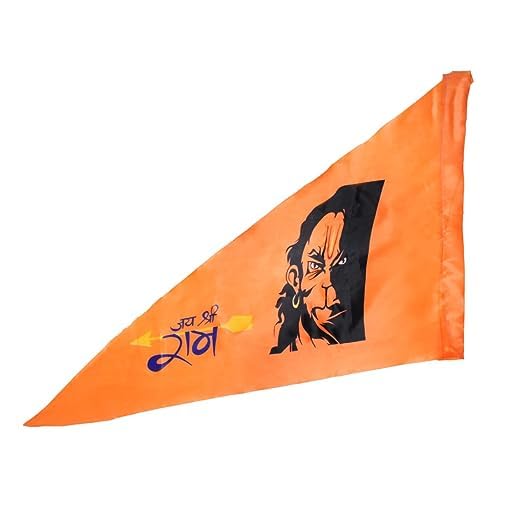 KYNA Traditional God Triangle Flag Jai Shree Ram Dhawaj Without Handle For Home And Temple Use (Colours May Be Vary) Set of 2 Pieces (B0CDL8ZP3R) Amazon Price History, Amazon Price Tracker