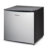 Midea WHS-65LSS1 Compact Single Reversible Door Refrigerator and Freezer, 1.6 Cubic Feet, Stainless Steel