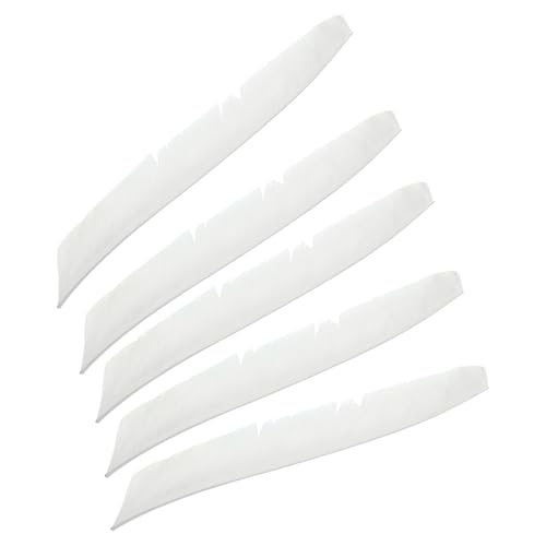 PATIKIL Plumas de Flecha, Paquete de 50 Plumas de Pavo de 11 Pulgadas para Flechas de Arquería, Plumas de Flecha de ala Derecha en Forma de Escudo para Tiro al Blanco DIY, Blanco