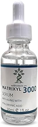 AZ Biotech Matrixyl 3000 + Argireline + Hyaluronic Acid Organic Serum for Face; Anti-Aging Face Serum, Facial Skin Serum Skin Care Products, 30ml/1 oz