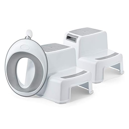 ACKO Step Stool for Kids 2pcs with 1 Potty Training Toilet Seat,Kids Step Stool with Potty Seat Toddler Stool for Toilet Potty Training Potty Training Seat with Ladder for Boy