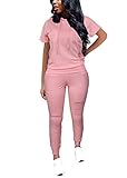 KUBAO 2 Pieces Outfit for Women Plus Size Sweatsuit Set Jogging Suits Sets Tracksuit 2 Piece Set...
