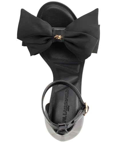 KARL LAGERFELD Women's Kenz Bow Evening Ankle Strap Heeled Sandal4