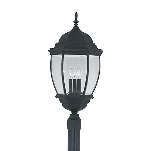 Designers Fountain 2446-BK Tiverton Outdoor Post Lantern Light, Black