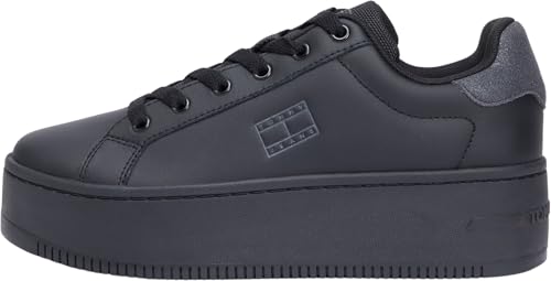 Tommy Jeans TJW Flatform ESS MU EN0EN02918 Low Top para Mujer, Color Negro (Negro), Talla 6 de Reino Unido, Black, 39 EU