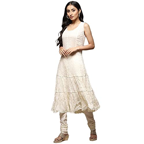 Image of BIBA Embroidered Poly Cotton Mandarin Women's Salwar Kurta Dupatta Set