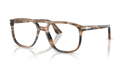 Image of Persol mens Po3329v Greta Aviator Prescription Eyewear Frames