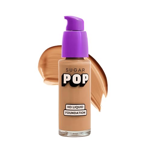 Image of SUGAR POP HD Liquid Foundation with SPF 30 | Lasts upto 16hrs | Full Coverage | Water-Resistant | Matte Finish | 30ml - 15 Fig