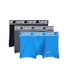 Nike Herren Ganztägige Micro Stretch Trunk Unterwäsche (3er-Pack), Fotoblau/Eisengrau/Schwarz, Large