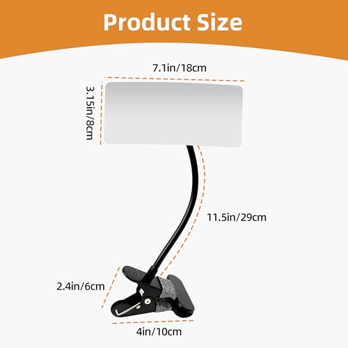 Ludapp Indoor 360° Clip-On Security Mirror Convex Partition Mirror for Personal Safety and Security Desktop Rearview Monitor, Suitable for Offices and Warehouses