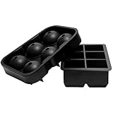 Silicone Ice Cube Trays,Easy Release Large Ice Cube Tray,Ice ball Trays with Lids