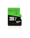 KEXIN Carte Micro SD 16 Go microSDHC UHS-I Classe 10 A1 U1 Mini SD avec...