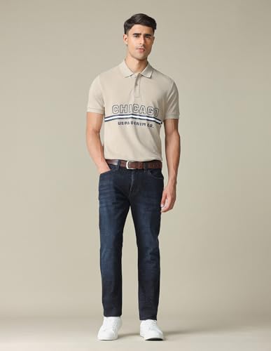 Image of U.S. Polo ASSN. Denim Co. Brandon Fit Jeans for Men, Full Length Mens Denim for Office & Regular Wear