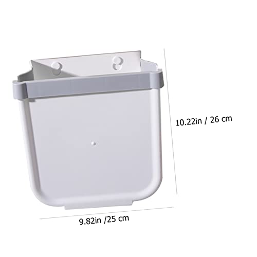 Caneca de basura rectangular blanca grande plegable miniatura 2