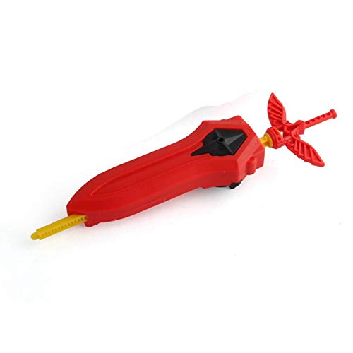 Battling Top Sword Right/Left - Ripcord /String Bey Launcher Beylauncher Starter Tool Compatible with All Bey Burst Series Bey Battling Blade(Red)
