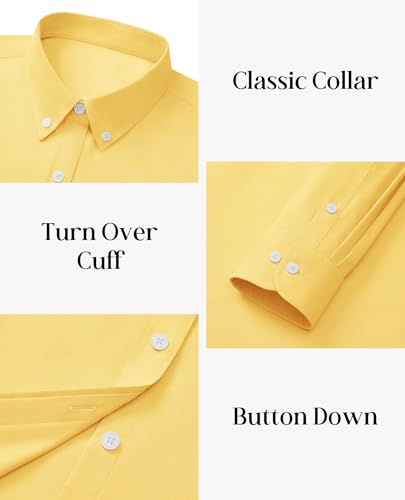 Image of siliteelon Button Down Shirts for Women Oxford Shirt Long Sleeve Classic Wrinkle Free Business Dress Shirts Work Office