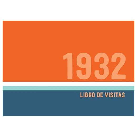 1932 Libros de Visitas: Libro de visitas para fiestas de cumpleaños de estilo retro para que la familia y los amigos inserten saludos y mensajes | 100 páginas