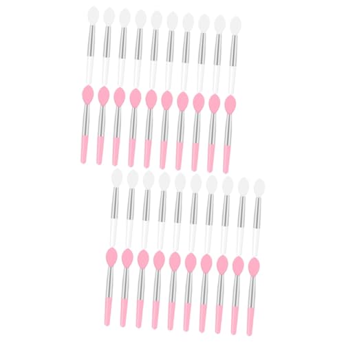 Beatifufu 2sets Micro Brush Applicator Lip Mask Brush Set Silicone for Smooth Application 20pcs*2