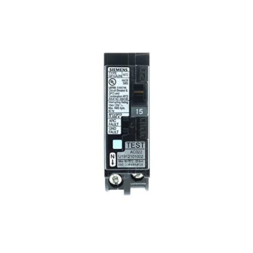 Siemens Q115DFN 15 Amp 1-Pole Dual Function (Cafci/Gfci) Plug-On Neutral Circuit Breaker thumb #1