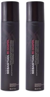 Sebastian Professional Re-Shaper | Laca | Fijación fuerte y táctil |Resistente a la humedad |Para todo tipo de cabello, 400 ml (Paquete de 2)