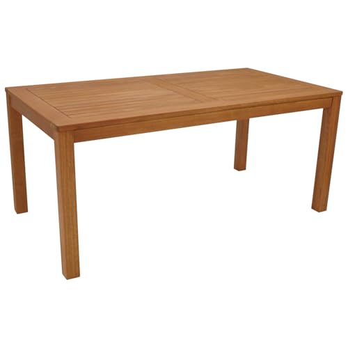 DEGAMO Gartentisch Holztisch Coventry 170x90cm, Eukalyptusholz braun geölt, Outdoor, extra stabil