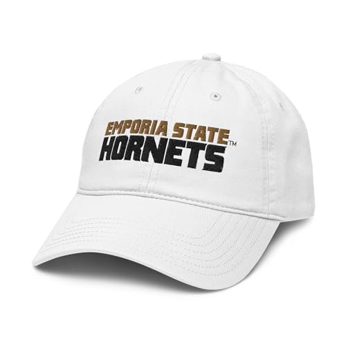 Emporia State Hornets Title White Officially Licensed Adjustable Baseball Hat