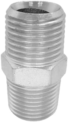CDQBWKJGFJ 3 Pcs 1/2" x 1/2" Male NPT Hex Nipple Plated Steel Hydraulic Fitting Adapter