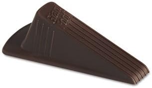 Giant Foot Doorstop, No-Slip Rubber Wedge, 3-1/2w x 6-3/4d x 2h, Brown, 2/Pack