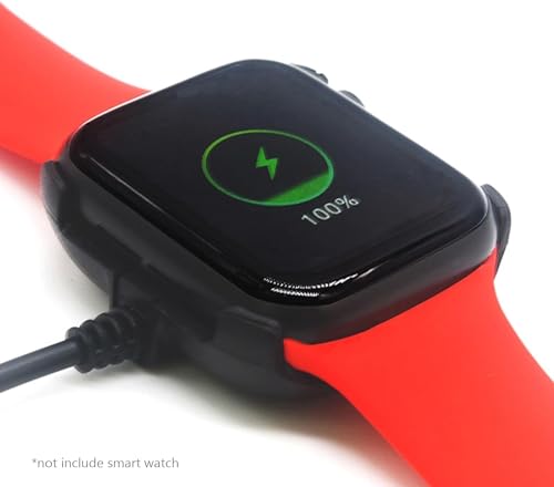 Weicoca Black Charging Cable Charger Cord for HW22 Smartwatch, USB Charger Cable Cord Magnetic Charging Dock Station with Short-Circuit Protections, 30cm Chargeable Charging Cable Adapter Cables