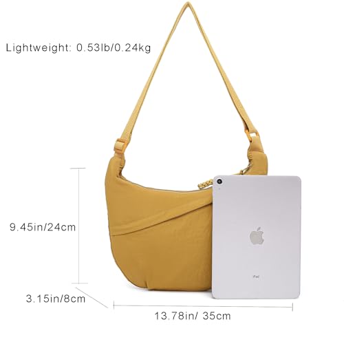 Image of Crescent Crossbody Bags for Women Nylon Travel Luna Hobo Bag Dumpling Purse