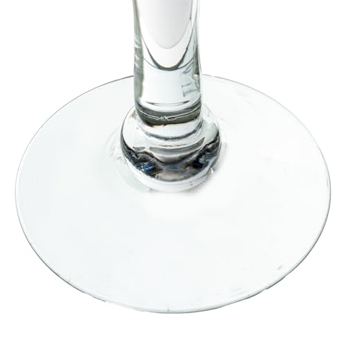 Vase de table avec pied DRW en verre transparent de 26 cm