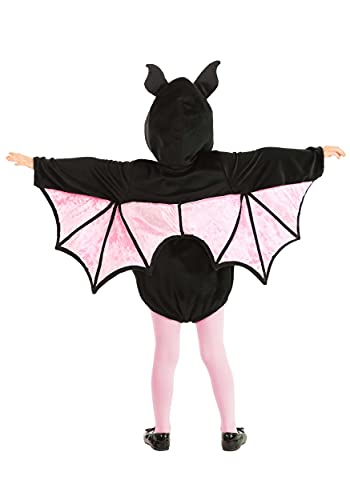 Disfraz de murciélago vampiro rosa para niño pequeño con alas y capucha miniatura 4
